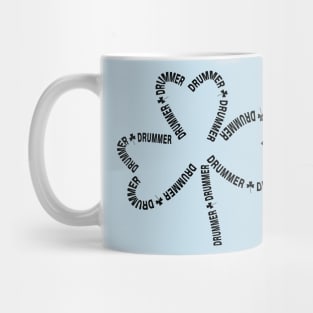 Drummer Text Shamrock Mug